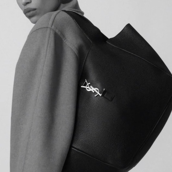 Saint Laurent Black Tote with Gold Accent - Picture 4 of 10